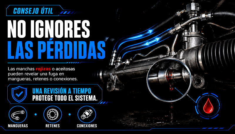 Consejo sobre pérdidas en la dirección hidráulica